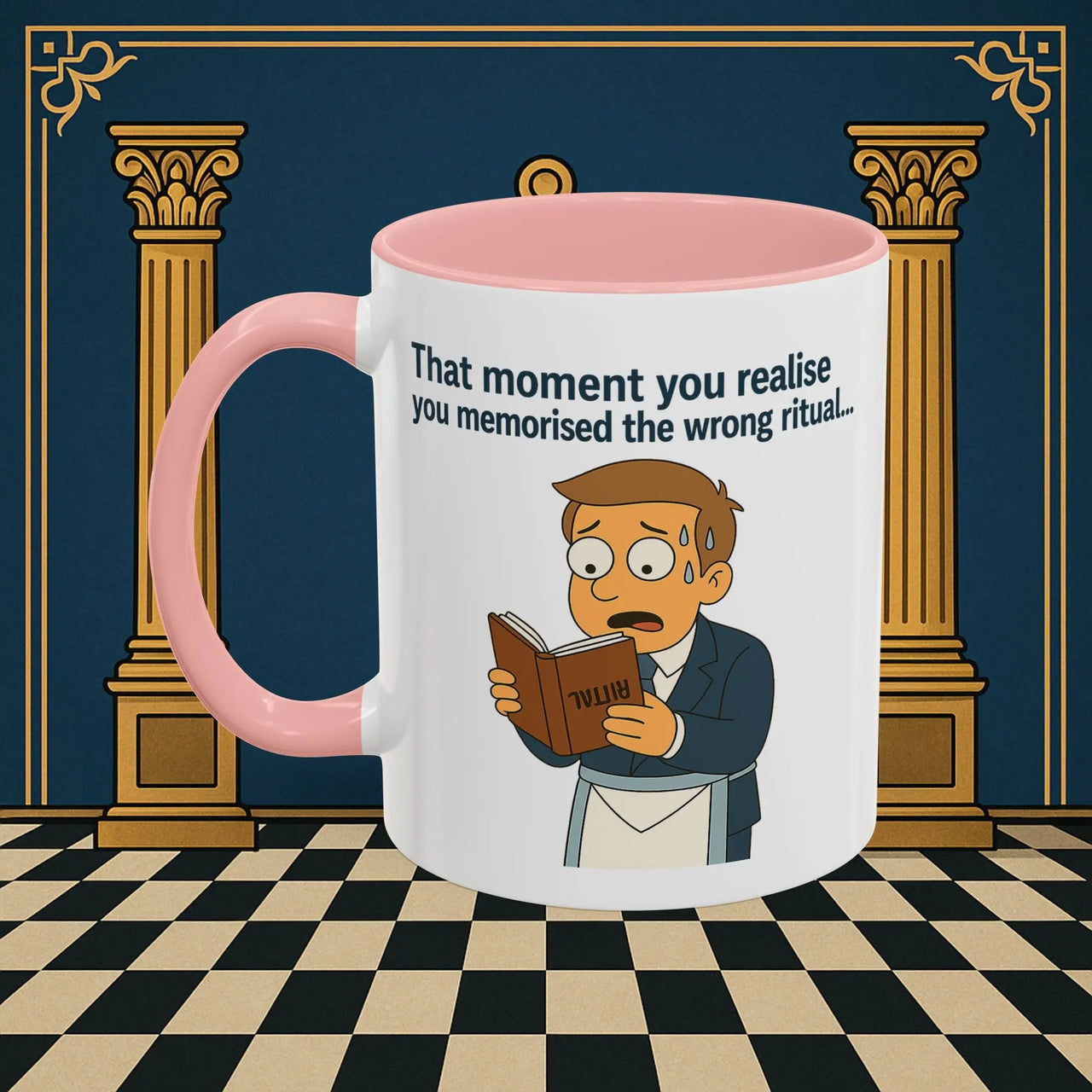 Masonic Mugs Ready to Go – Wrong Ritual (Accent Coloured 11oz Mug) Printify