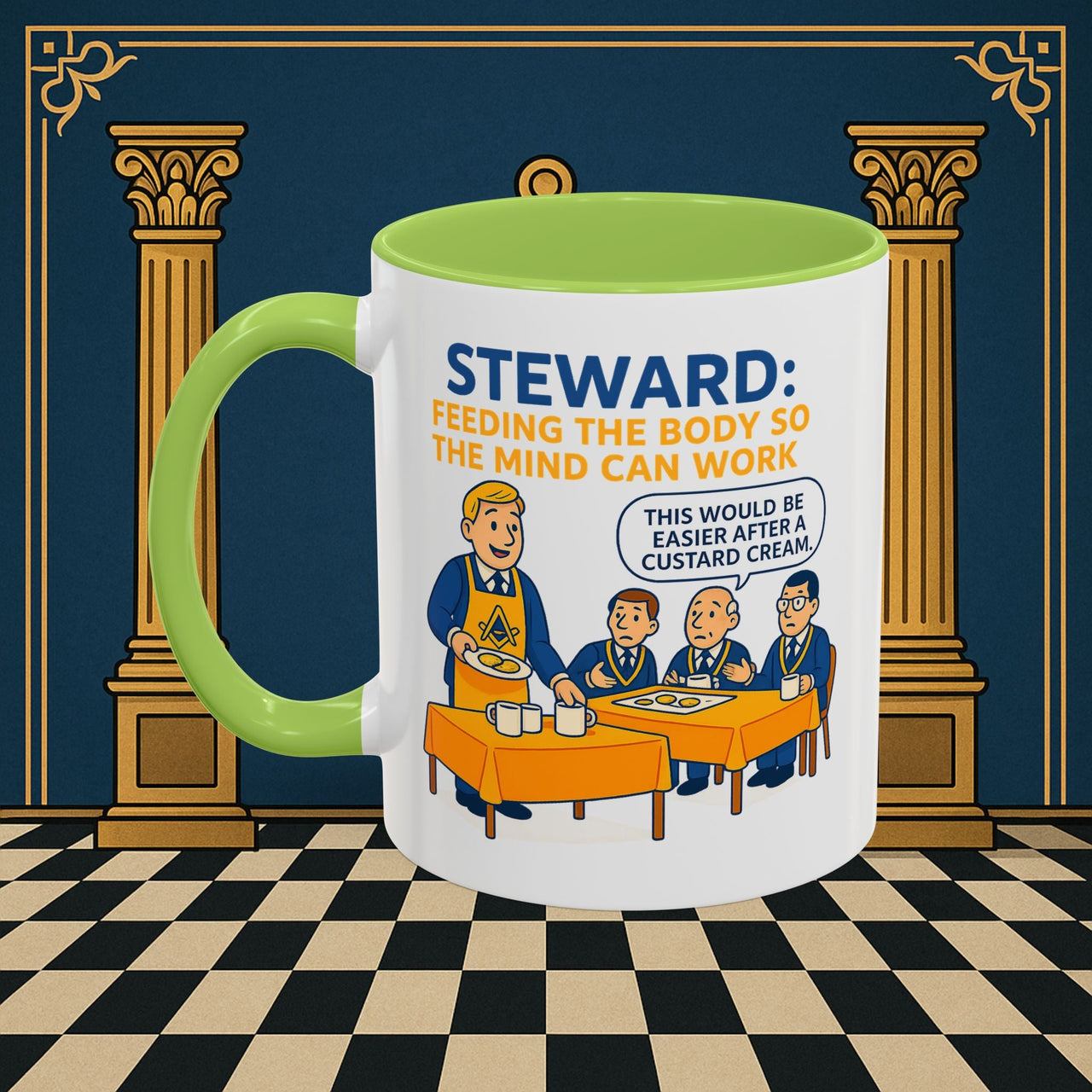 Masonic Mugs - Refreshment of Reason - Steward Printify