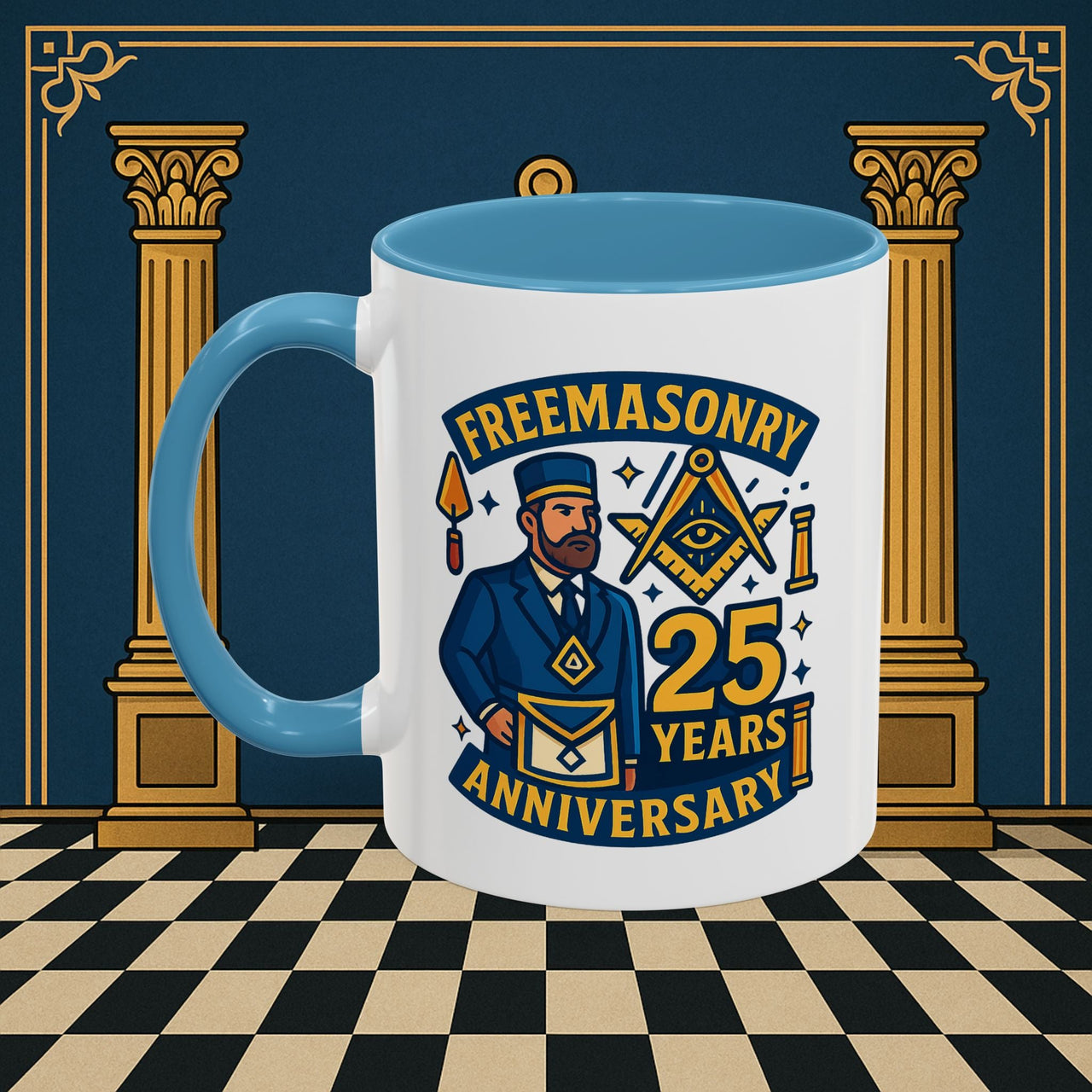 Masonic Mugs - Masonic Legacy - 25 years anniversary Printify