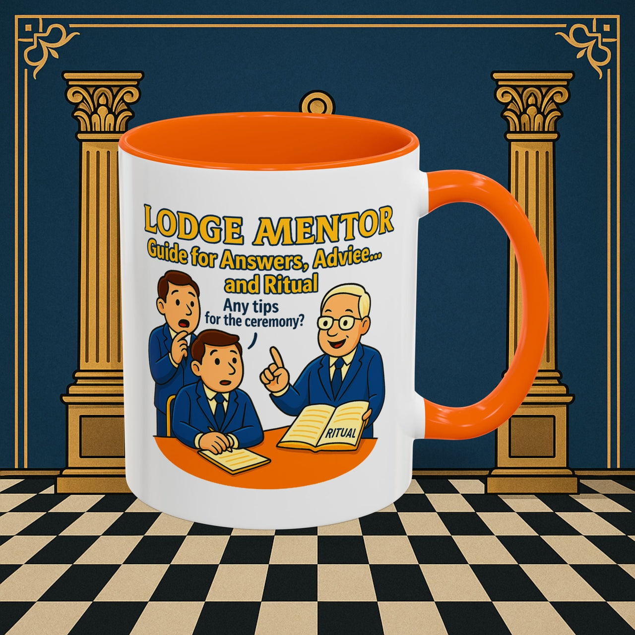 Masonic Mugs - Lodge Mentor: Fraternal Ritual Guidance, Lodge Mentor Printify