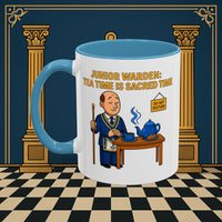 Masonic Mugs - Junior Warden: Tea Time is Sacred, Junior Warden Printify