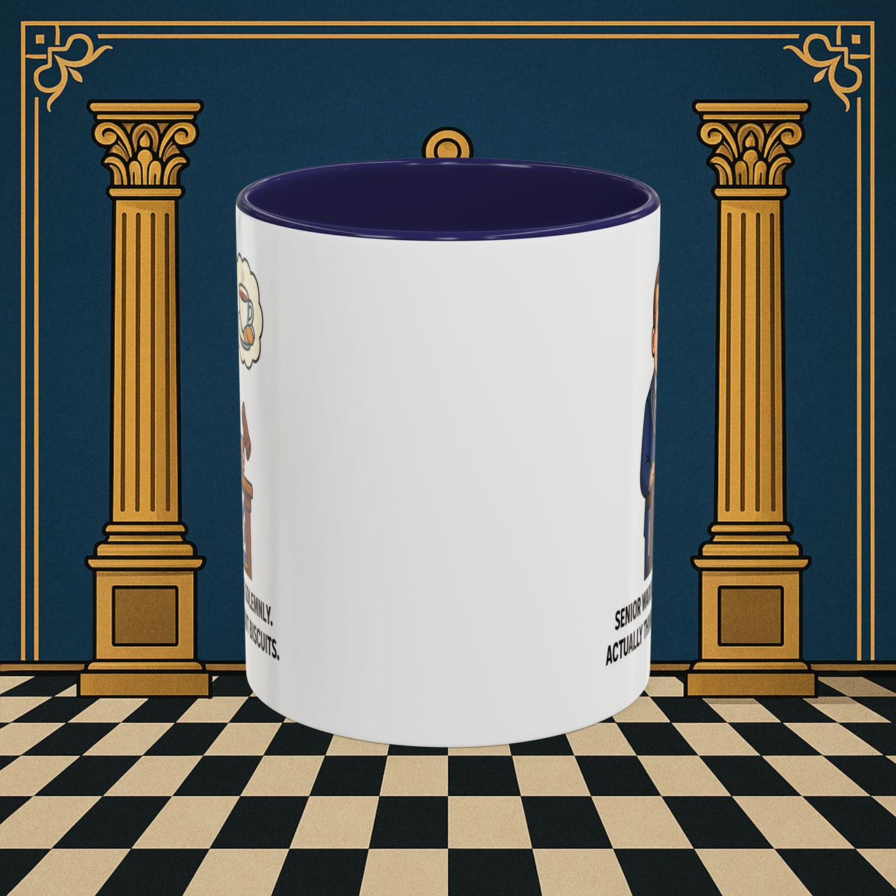Masonic Mugs - Biscuits on the Brain - Senior Warden Printify