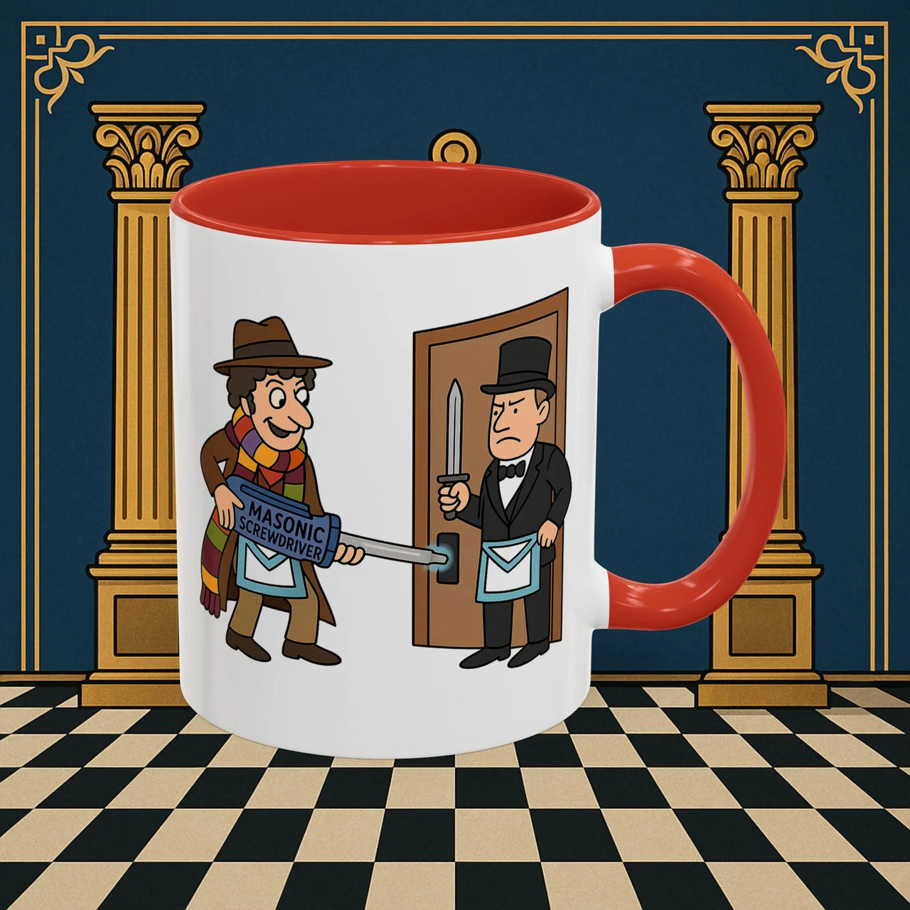 Masonic Mugs – Master of Improvisation (Accent Coloured 11oz Mug) Printify