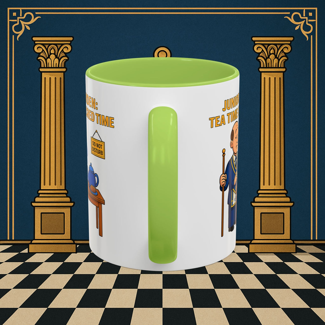 Masonic Mugs - Junior Warden: Tea Time is Sacred, Junior Warden Printify