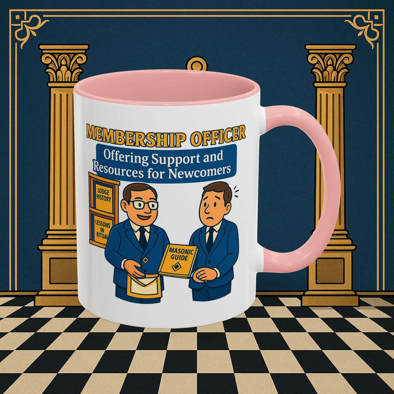 Masonic Mugs - Welcoming New Brothers - Membership Secretary Printify