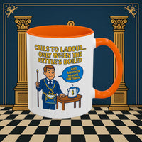 Masonic Mugs - Masonic Tea Break: Fraternal Humor in Comic Book Style, Junior Warden Printify