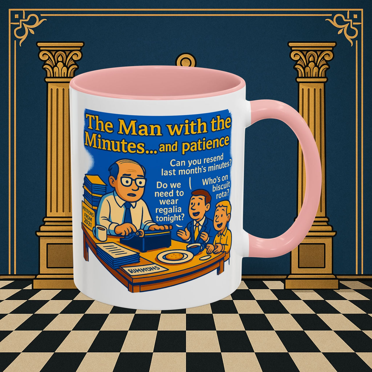 Masonic Mugs - Bureaucratic Blues - Secretary Printify