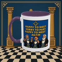 Masonic Mugs Ready to Go – Happy to Meet Again (Accent Coloured 11oz Mug) Printify
