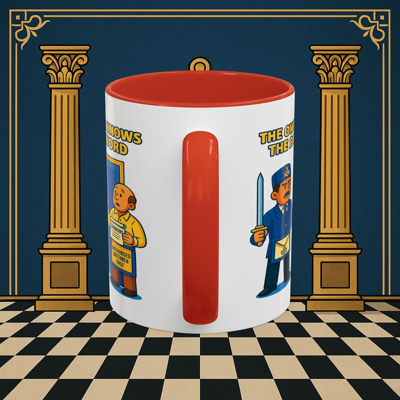 Masonic Mugs - Accent Coloured 11oz Mug - Masonic Mayhem - Inner Guard Printify