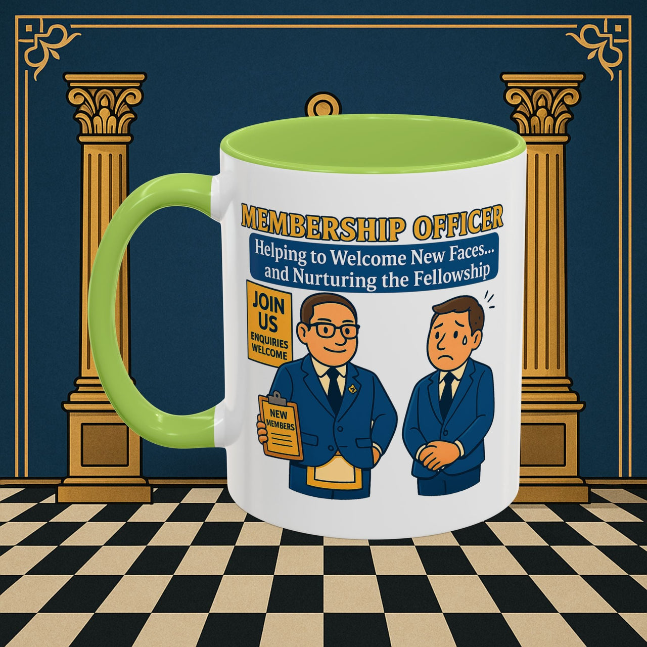 Masonic Mugs - Welcome to the Club - Membership Secretary Printify