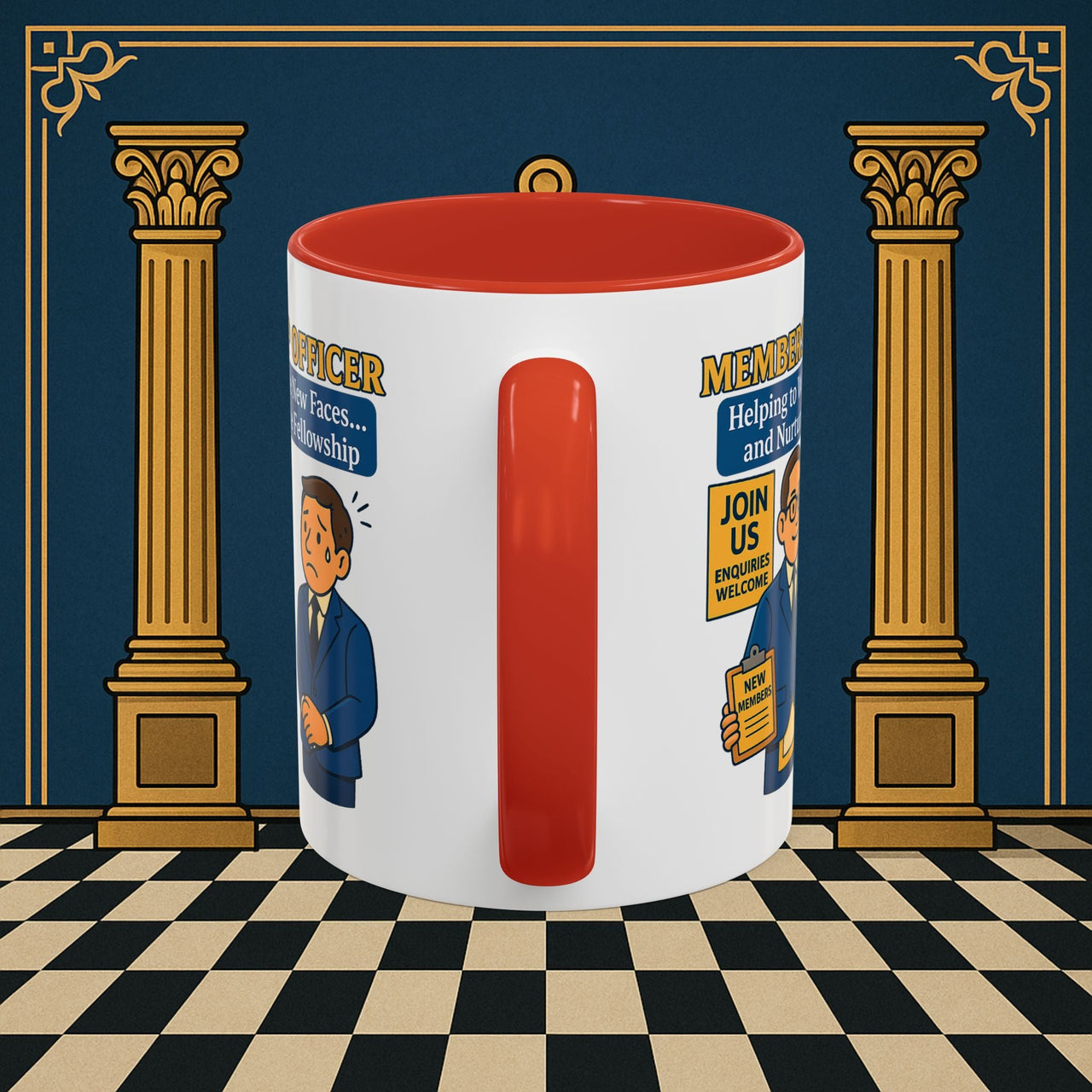 Masonic Mugs - Welcome to the Club - Membership Secretary Printify
