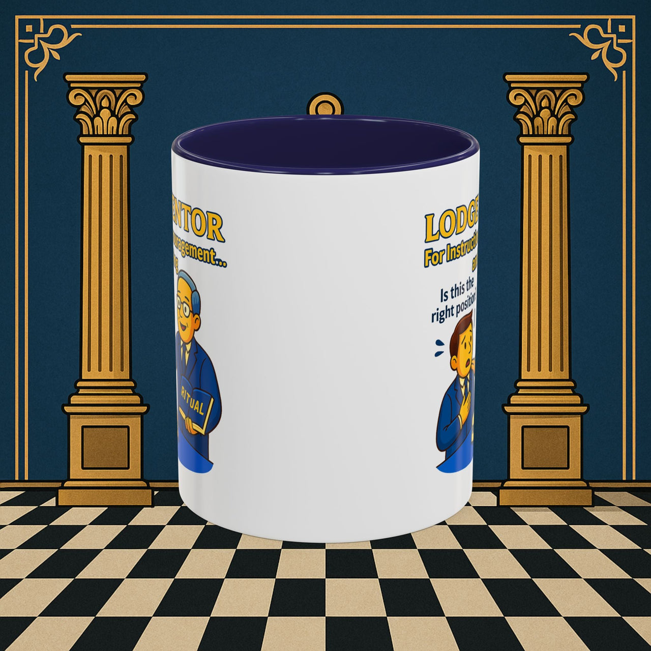 Masonic Mugs - Lodge Mentor Guidance: Masonic Ritual Instruction, Lodge Mentor Printify