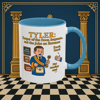 Masonic Mugs - Tyler's Doorway Dilemma - Tyler Printify