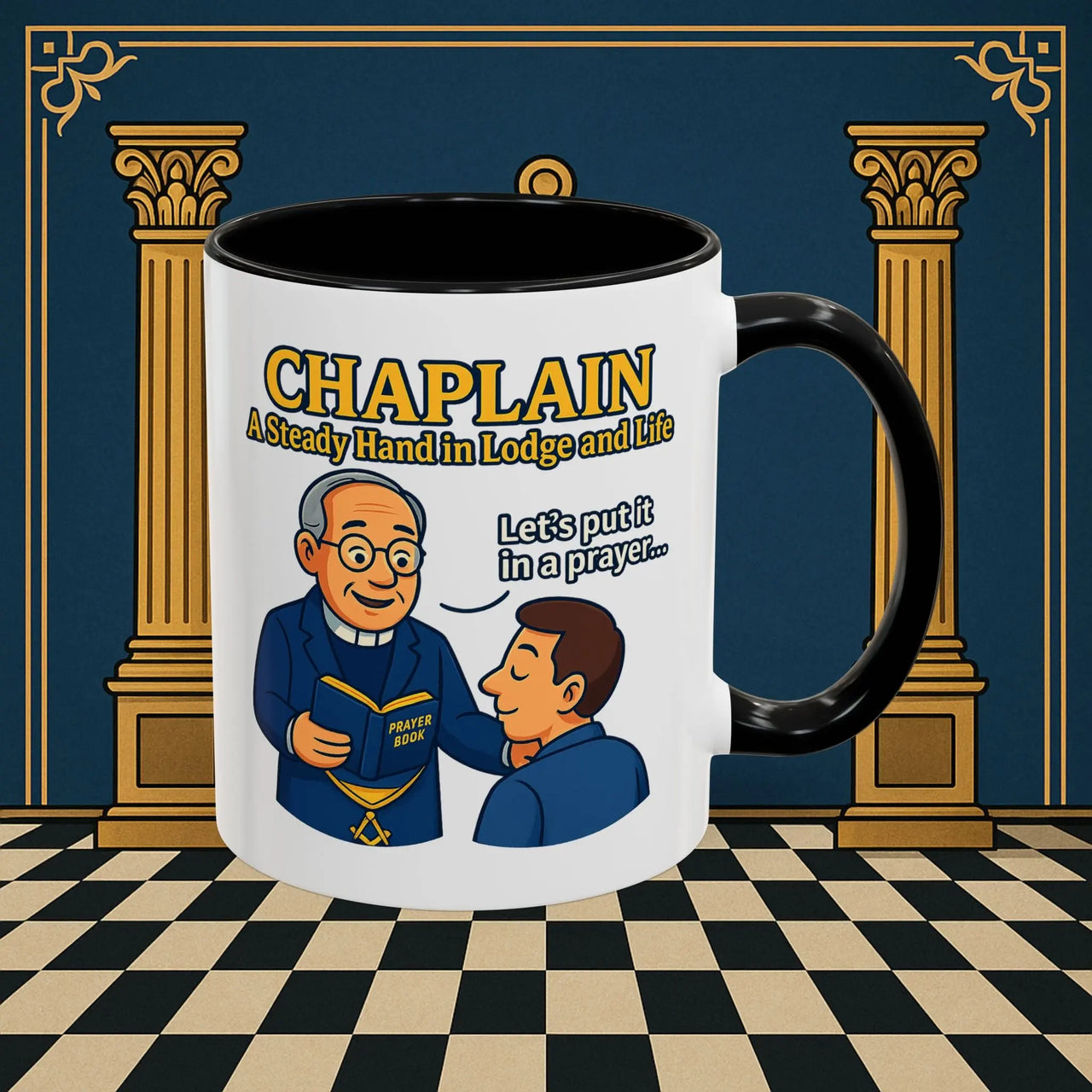 Masonic Mugs - Divine Guidance - Chaplain Printify