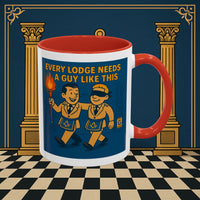 Masonic Mugs Ready to Go – Every Lodge Needs a Guy Like This (Accent Coloured 11oz Mug) Printify