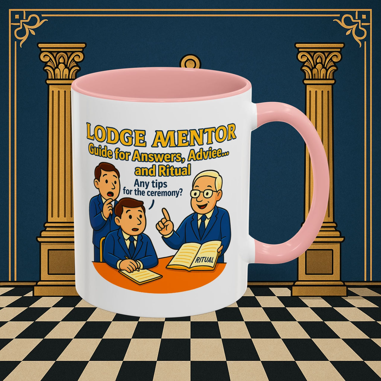 Masonic Mugs - Lodge Mentor: Fraternal Ritual Guidance, Lodge Mentor Printify