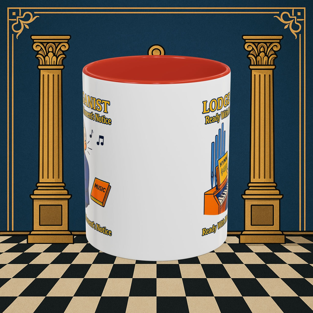 Masonic Mugs - Lodge Organist at the Ready - Organist Printify