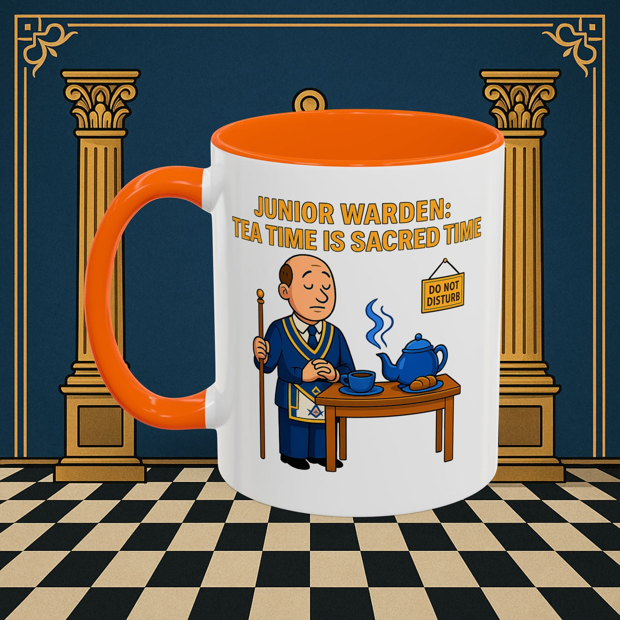 Masonic Mugs - Junior Warden: Tea Time is Sacred, Junior Warden Printify