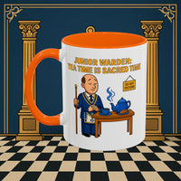 Masonic Mugs - Junior Warden: Tea Time is Sacred, Junior Warden Printify
