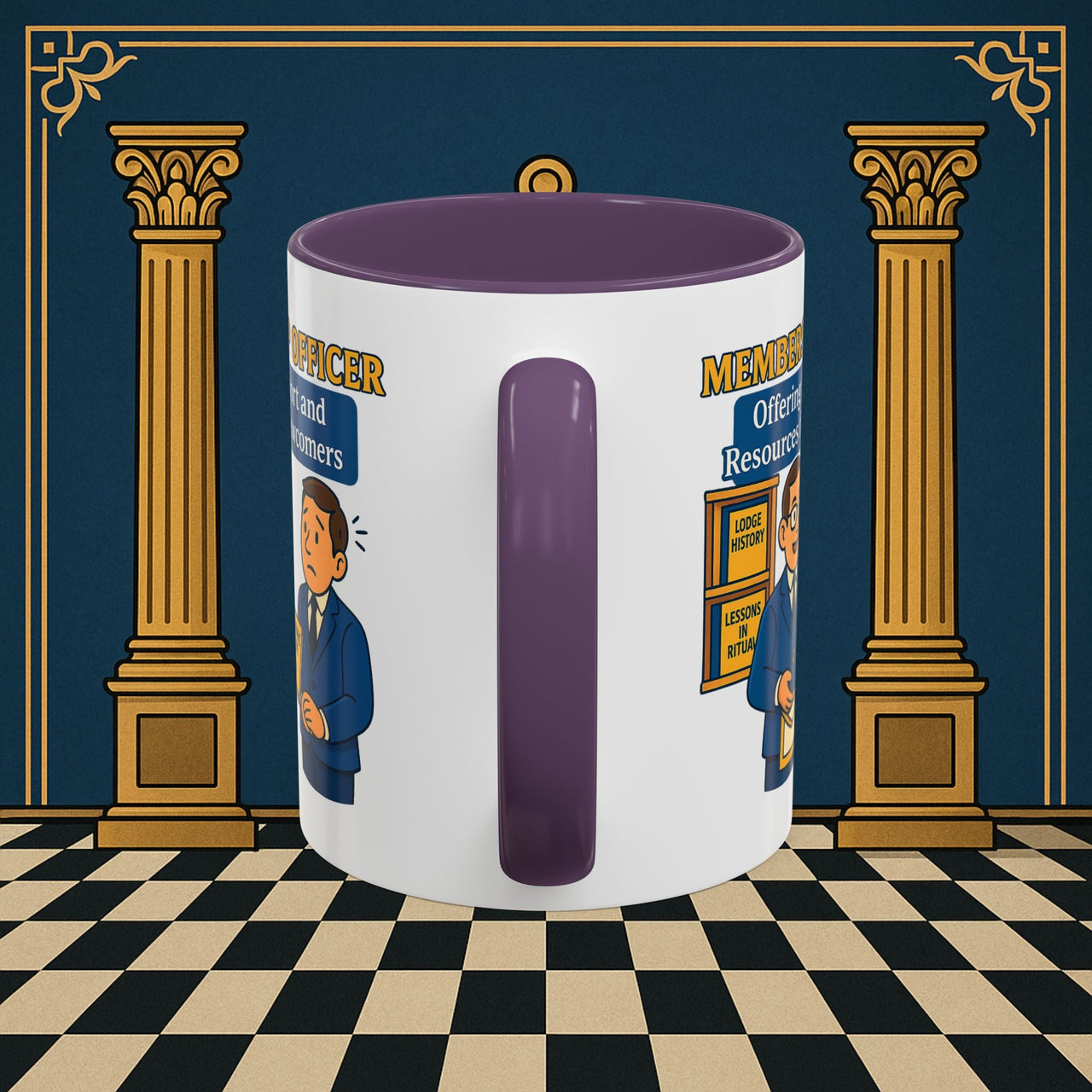 Masonic Mugs - Welcoming New Brothers - Membership Secretary Printify