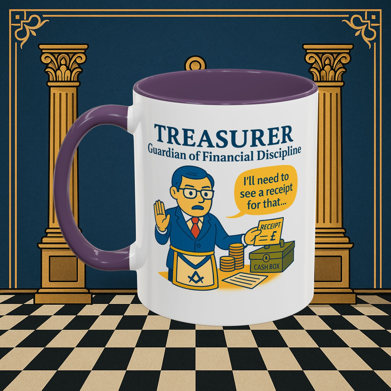 Masonic Mugs - Treasurer's Tally - Treasurer Printify