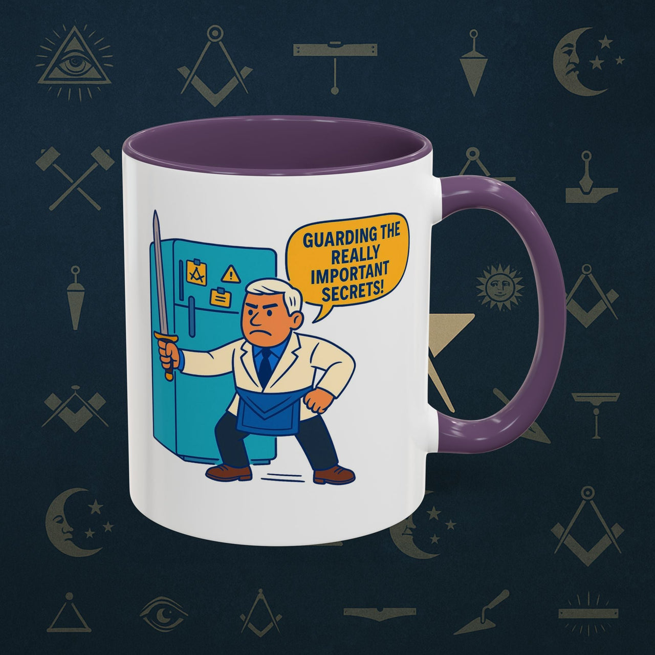 Masonic Mugs - Secret Fridge Defender - Tyler Printify