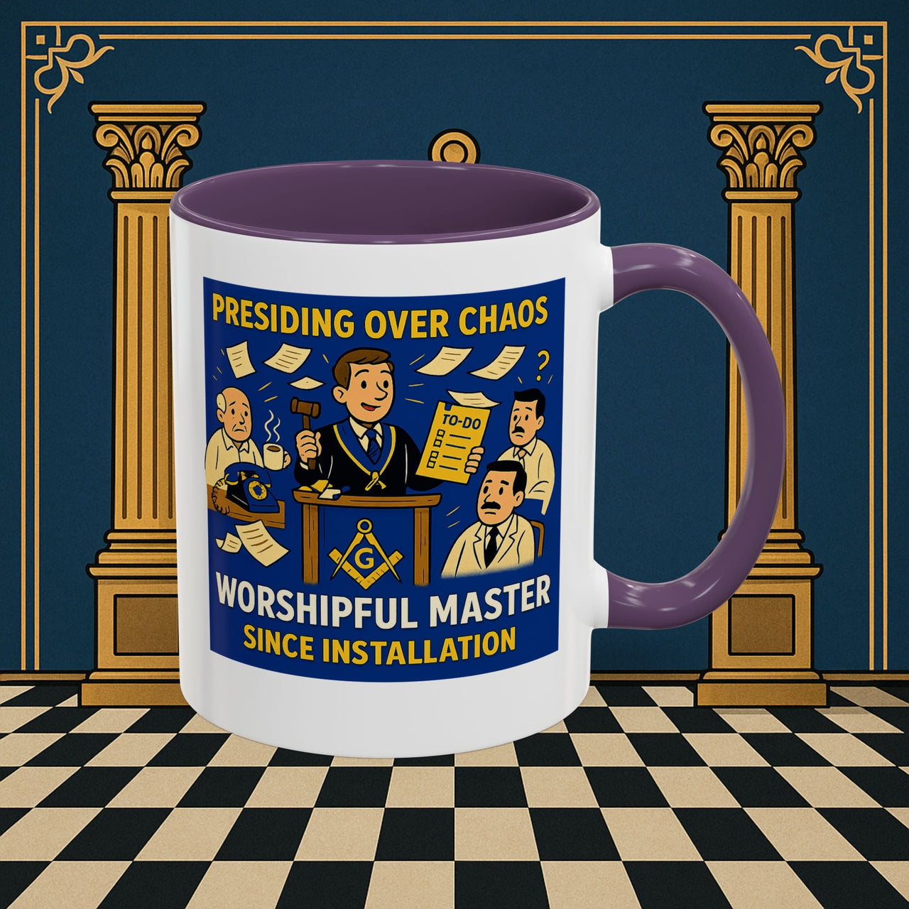Masonic Mugs - Leadership Labyrinth - Worshipful Master Printify