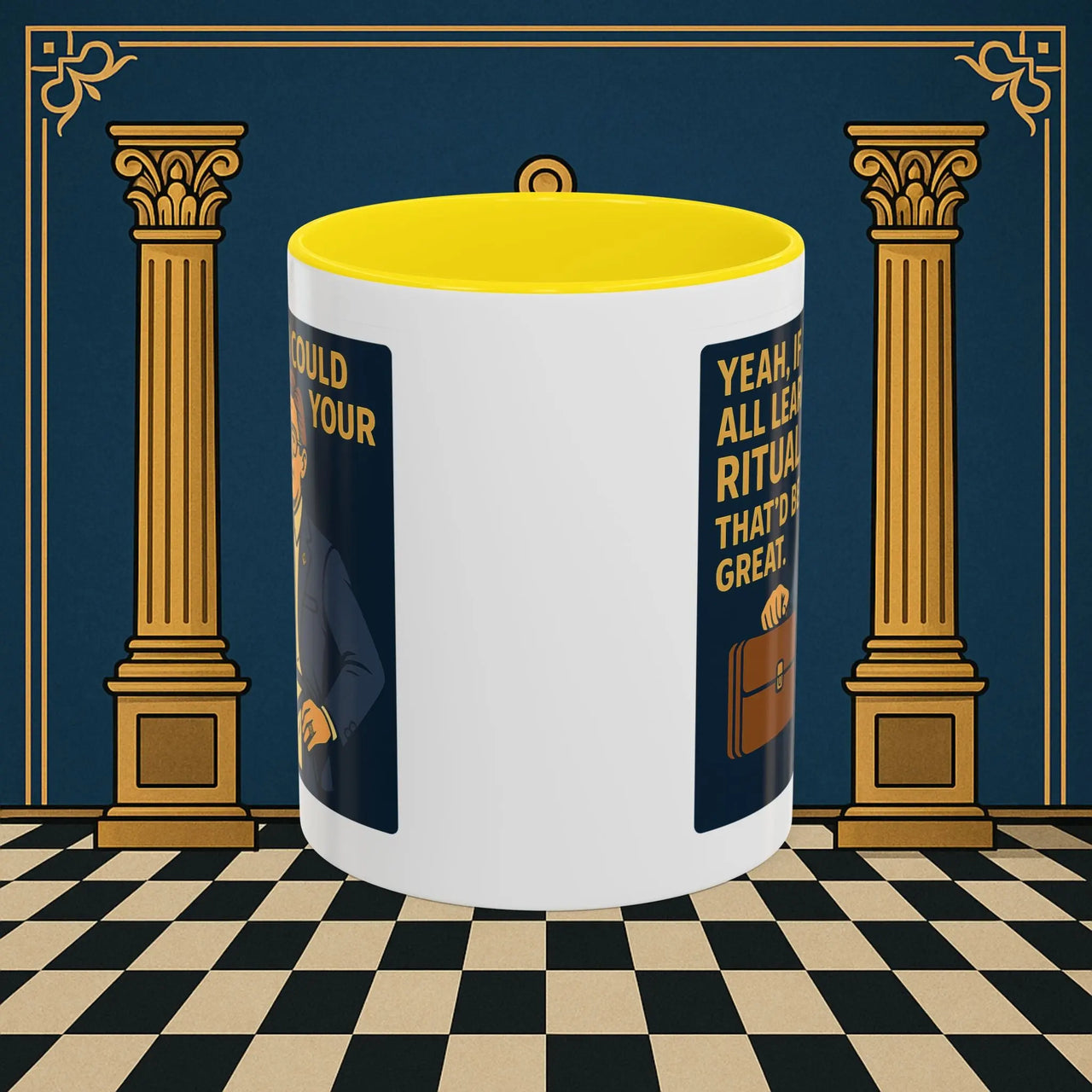 Masonic Mugs Ready to Go – Learn Your Ritual (Accent Coloured 11oz Mug) Printify