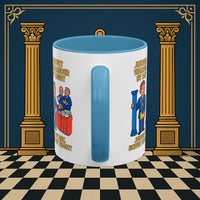 Masonic Mugs - Day/Night Professional: Dual Persona Comic Illustration, Junior Warden Printify