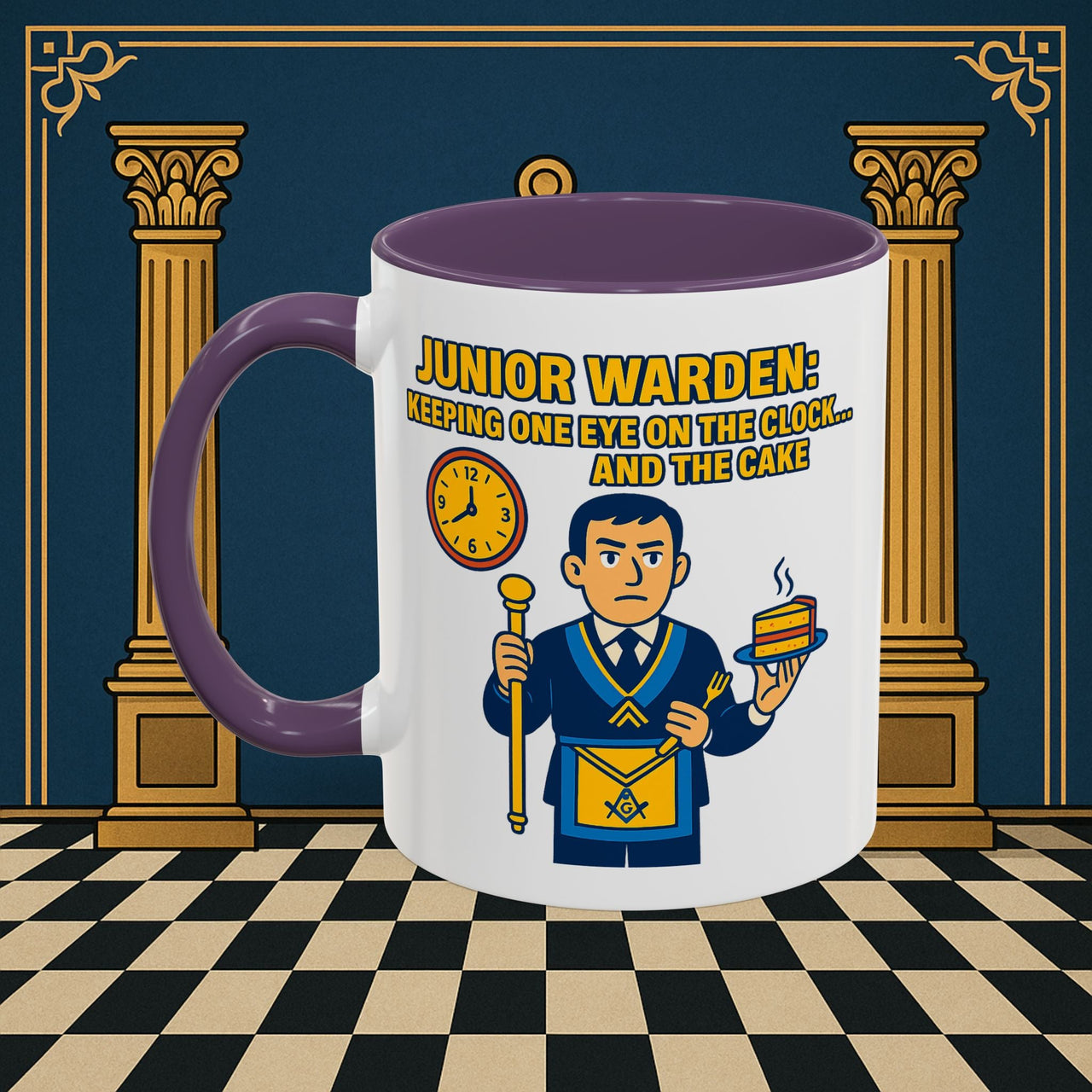 Masonic Mugs - Masonic Vigilance: Junior Warden's Timekeeping Duty,  Junior Warden Printify