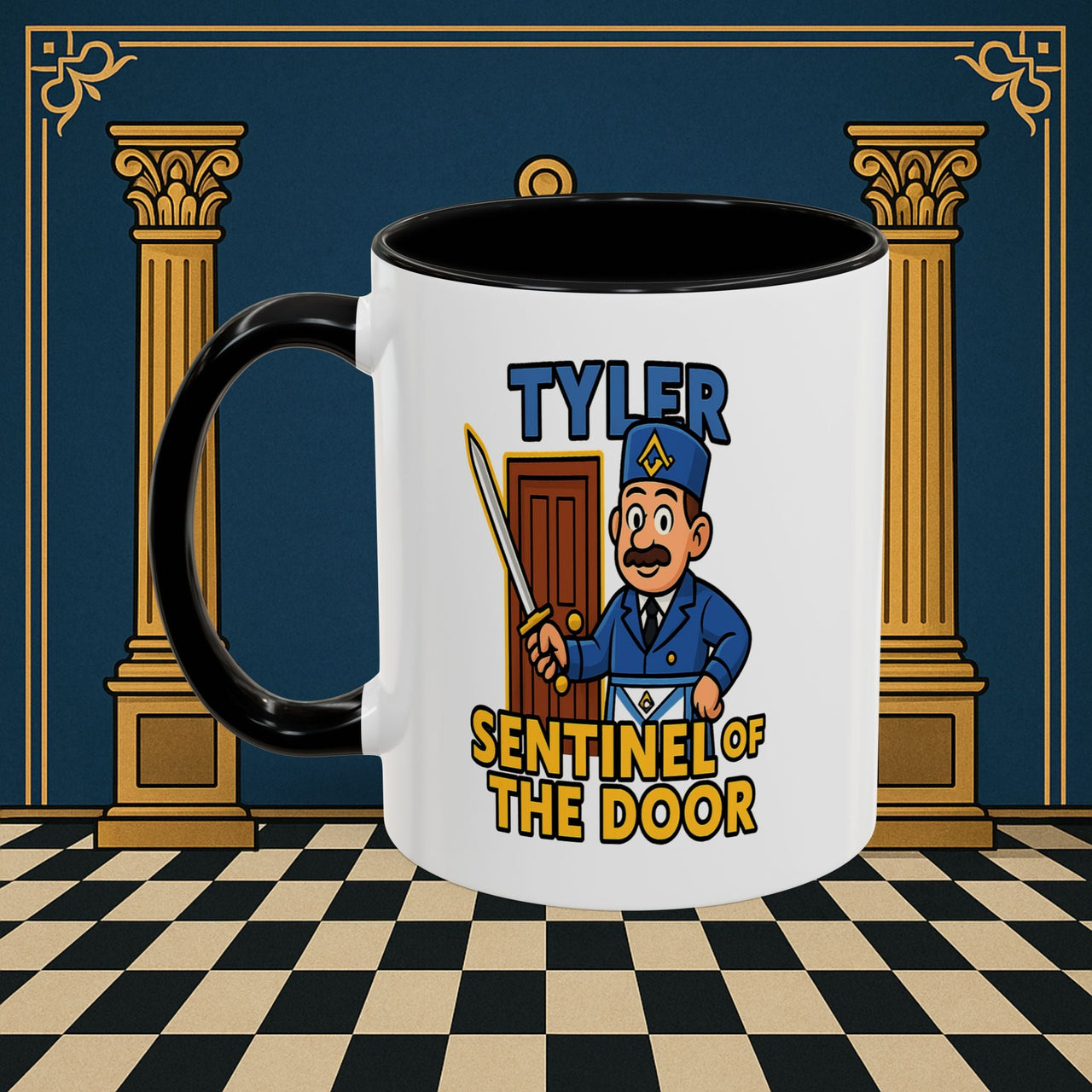 Masonic Mugs - Tyler's Watchful Guard - Tyler Printify