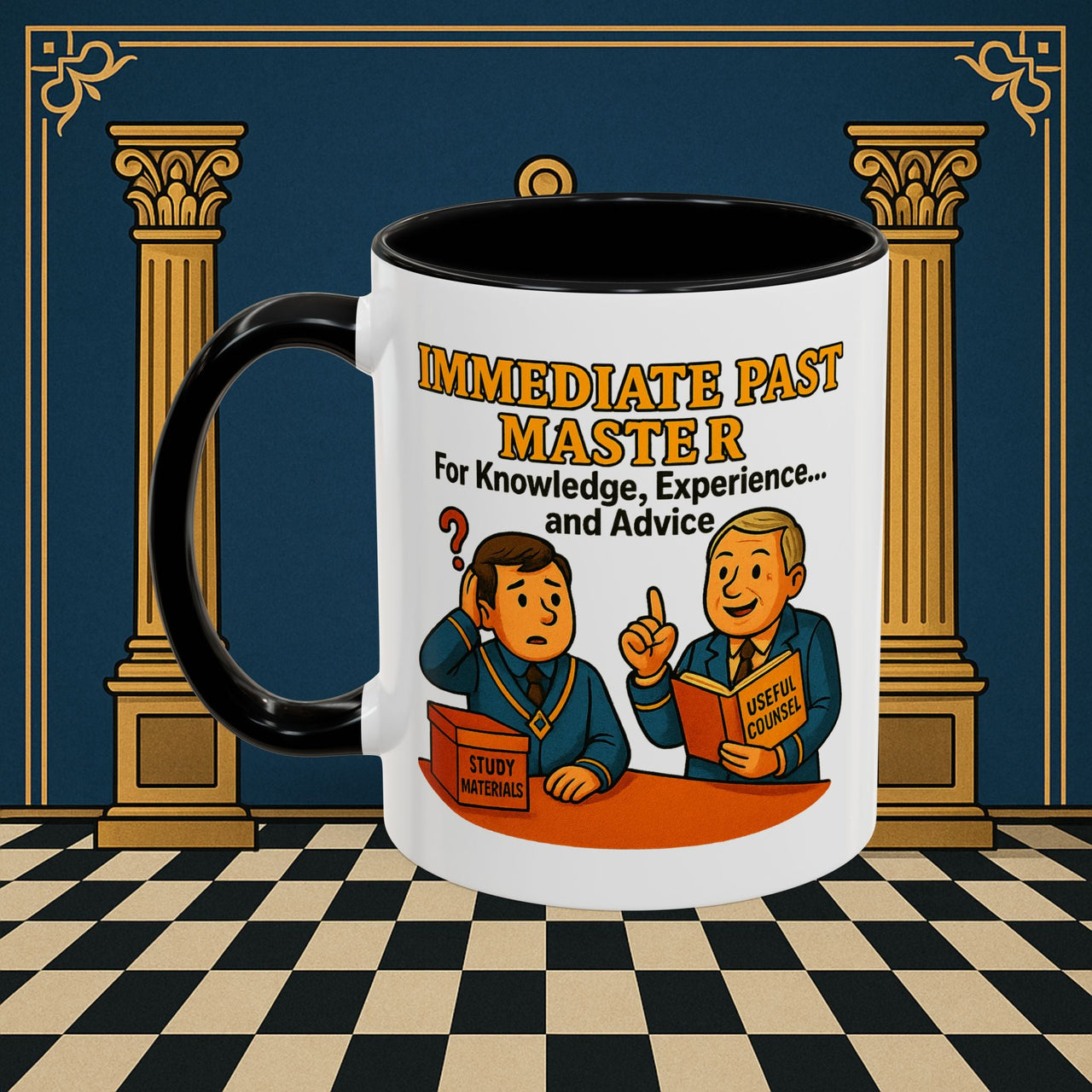 Masonic Mugs - Accent Coloured 11oz Mug - Wisdom Transfer Printify