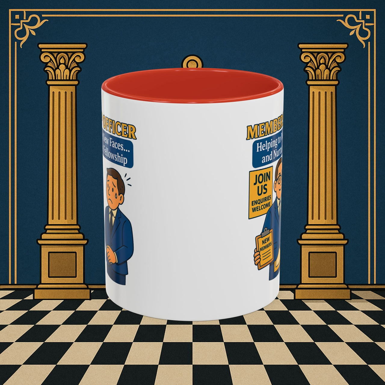 Masonic Mugs - Welcome to the Club - Membership Secretary Printify