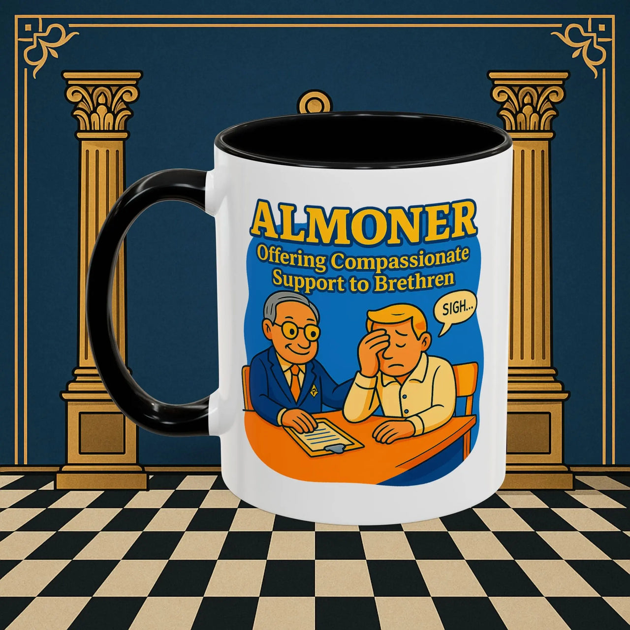 Masonic Mugs - Bureaucratic Empathy - Almoner Printify