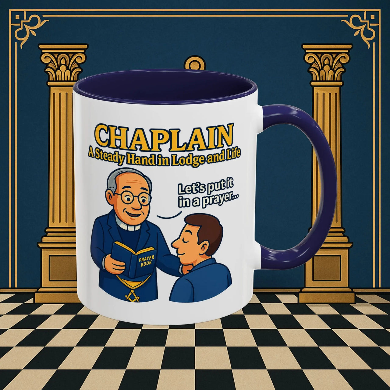 Masonic Mugs - Divine Guidance - Chaplain Printify