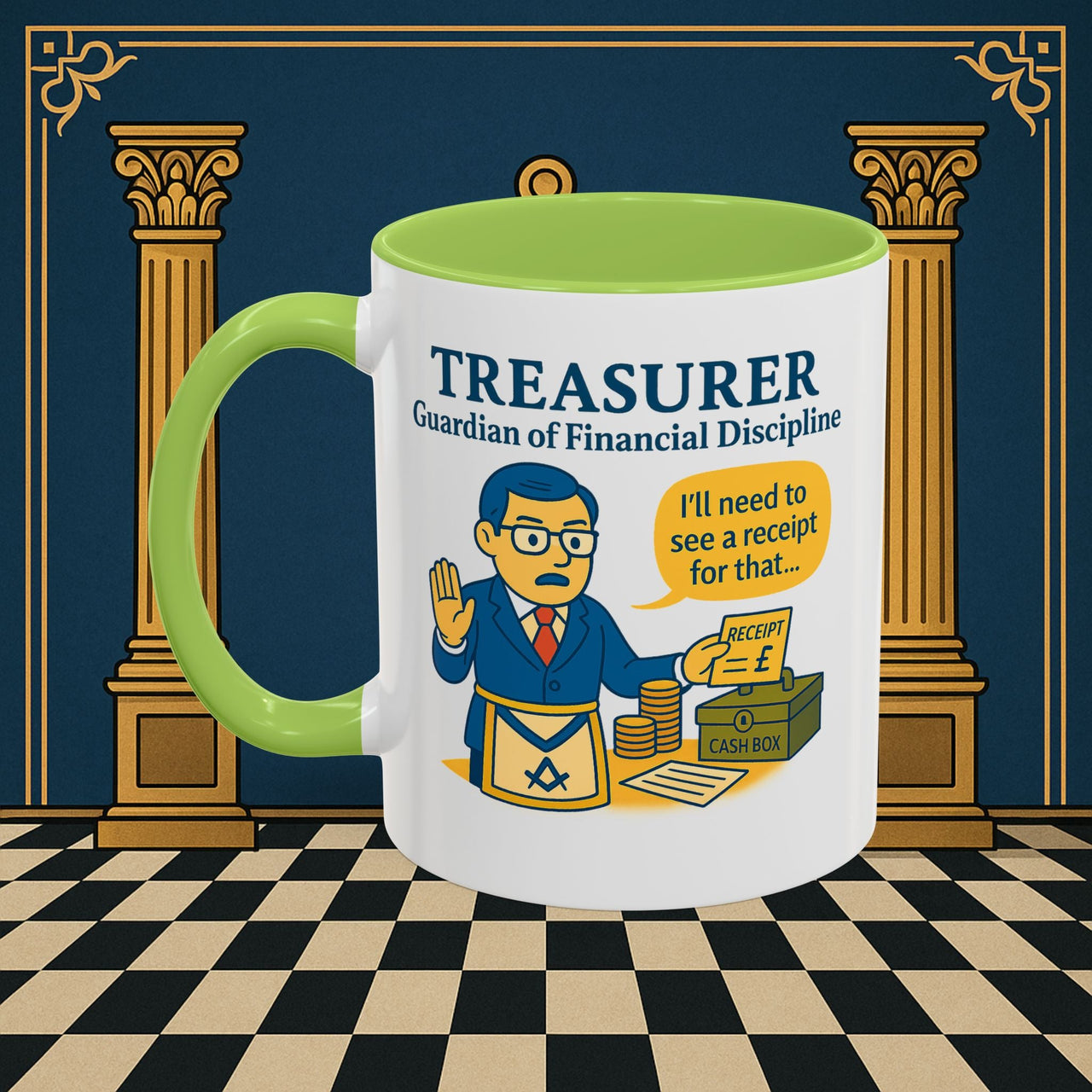 Masonic Mugs - Treasurer's Tally - Treasurer Printify
