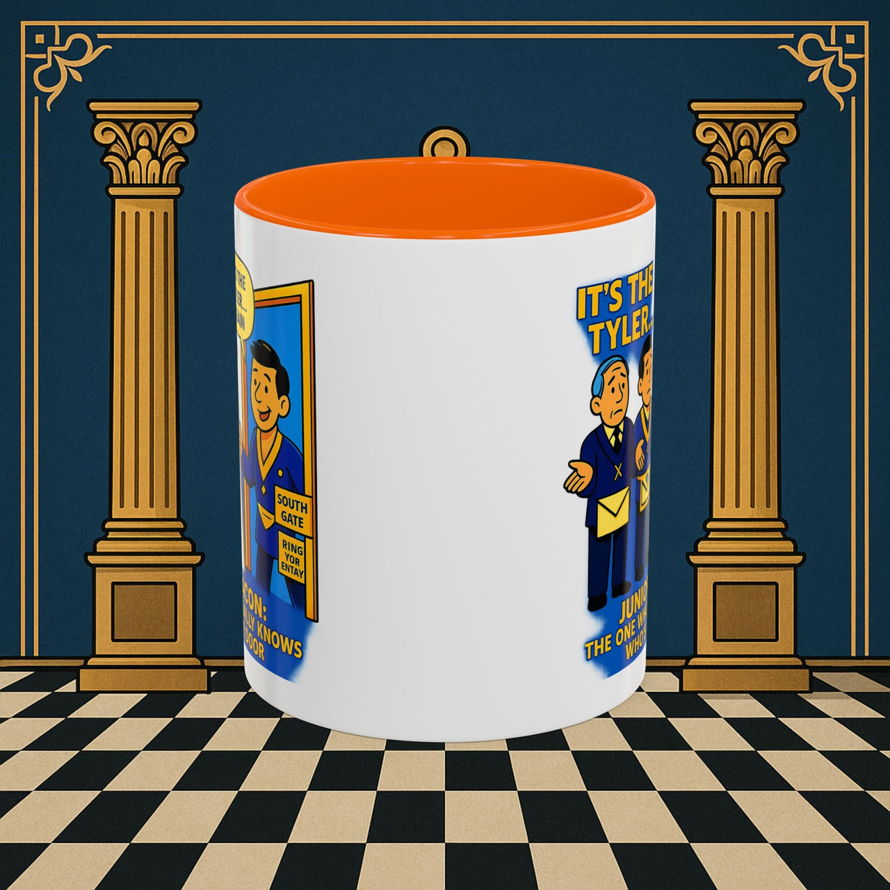 Masonic Mugs - Masonic Mysteries Unveiled: Lodge Leadership Comedy, Junior Deacon Printify