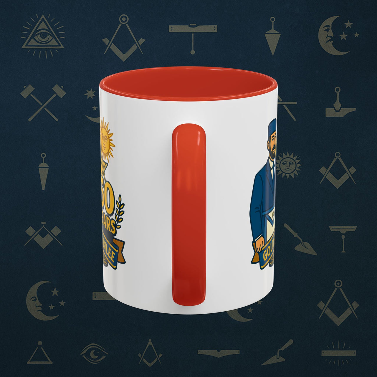 Masonic Mugs - Masonic Golden Jubilee - 50 years anniversary Printify