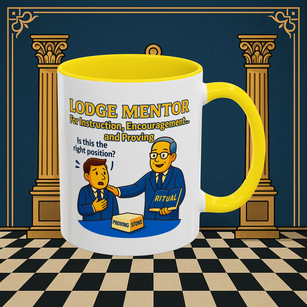 Masonic Mugs - Lodge Mentor Guidance: Masonic Ritual Instruction, Lodge Mentor Printify