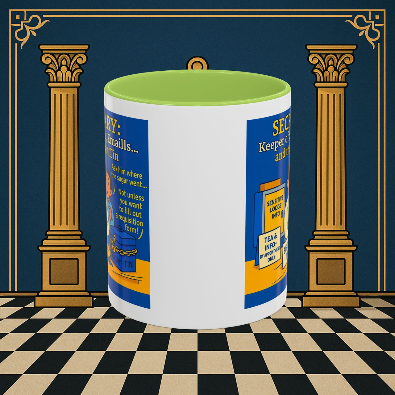 Masonic Mugs - Bureaucratic Biscuit Bouncer - Secretary Printify