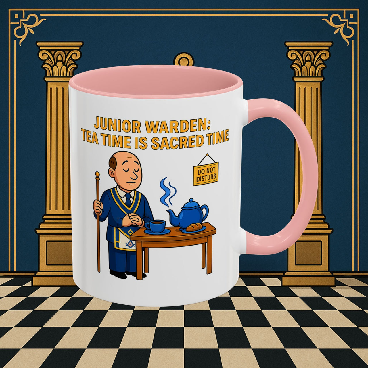 Masonic Mugs - Junior Warden: Tea Time is Sacred, Junior Warden Printify
