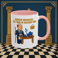 Masonic Mugs - Junior Warden: Tea Time is Sacred, Junior Warden Printify