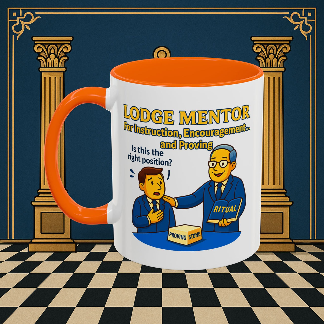 Masonic Mugs - Lodge Mentor Guidance: Masonic Ritual Instruction, Lodge Mentor Printify