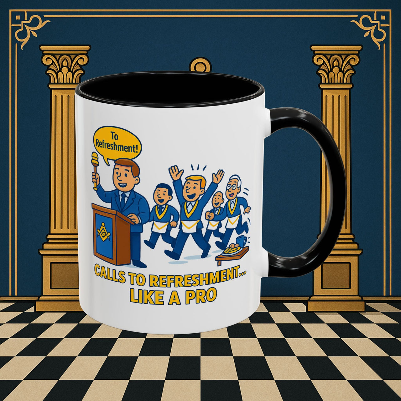 Masonic Mugs - Masonic Refreshment Revelry: Fraternal Lodge Humor, Junior Warden Printify