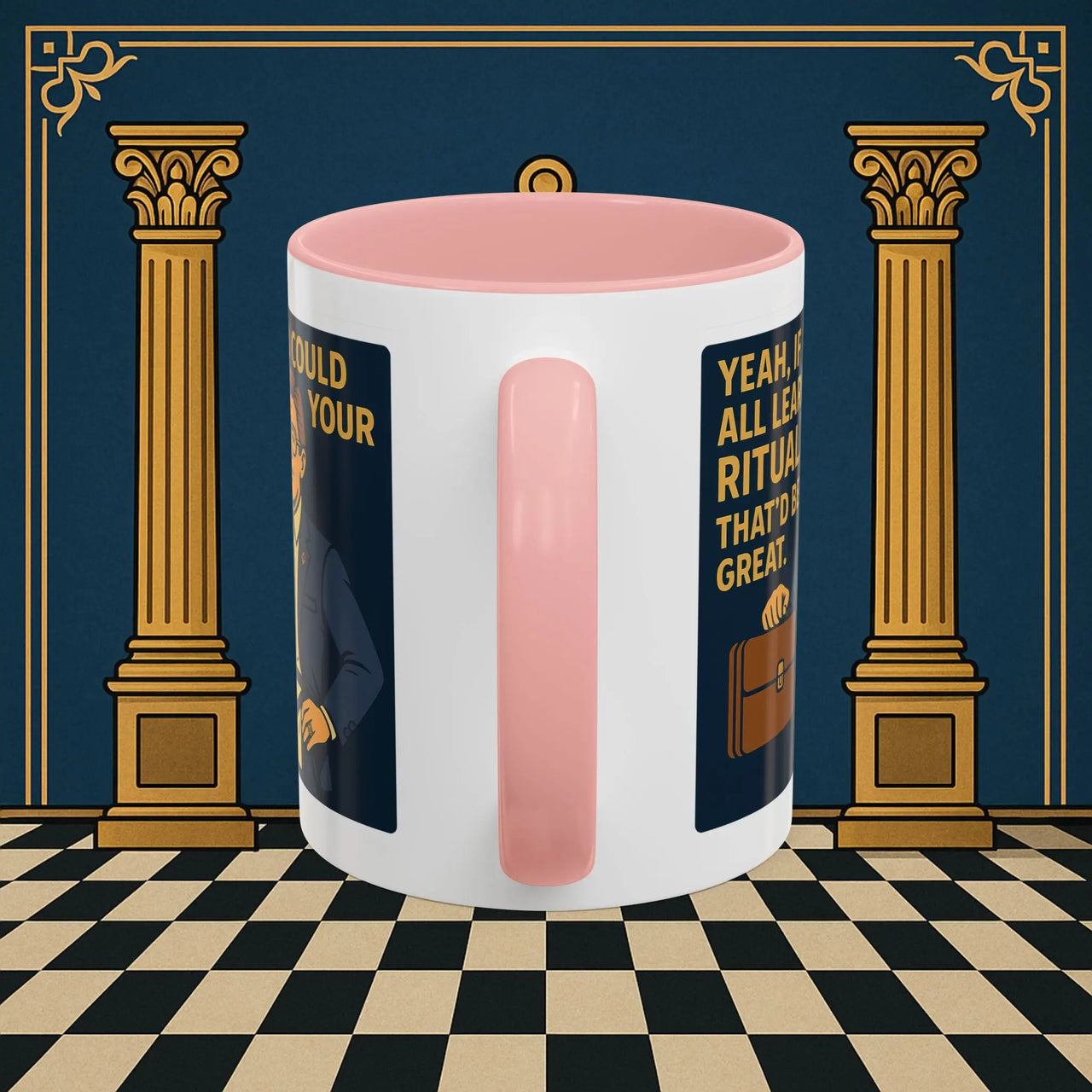 Masonic Mugs Ready to Go – Learn Your Ritual (Accent Coloured 11oz Mug) Printify