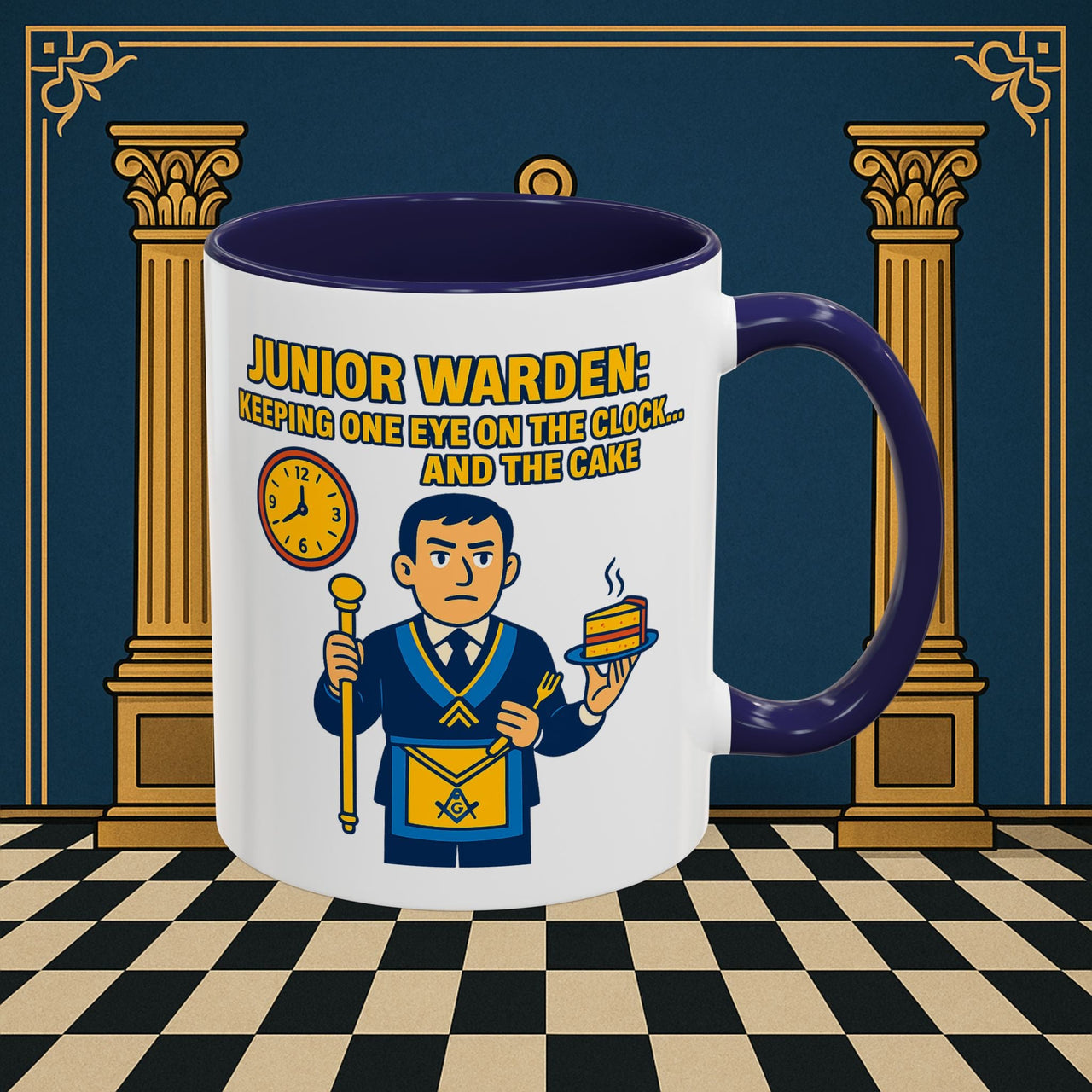 Masonic Mugs - Masonic Vigilance: Junior Warden's Timekeeping Duty,  Junior Warden Printify