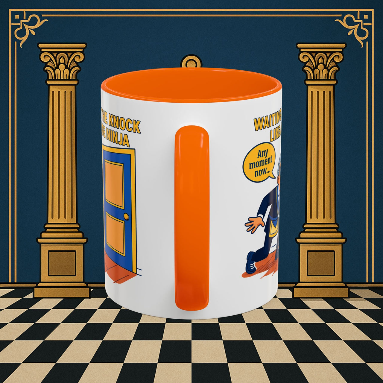 Masonic Mugs - Masonic Anticipation: Lodge Ninja in Waiting, Junior Deacon Printify