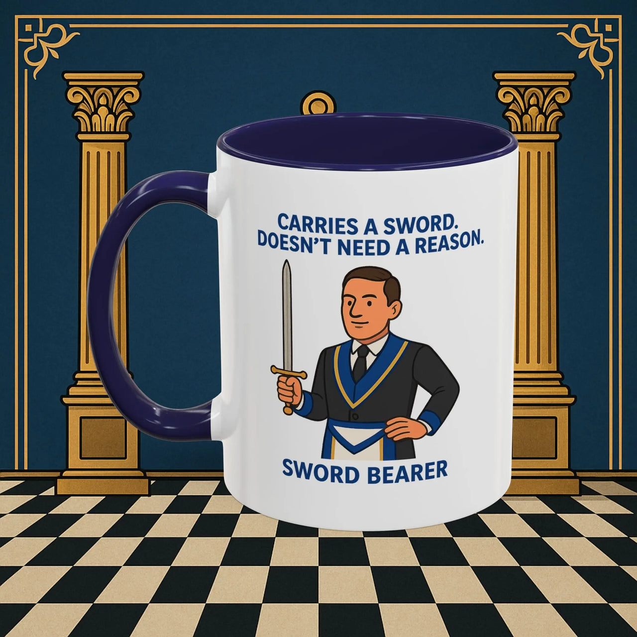 Masonic Mugs - Sword of Mystery - Provincial Sword Bearer Printify