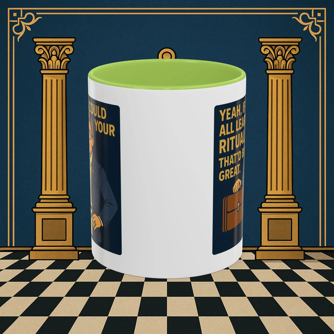 Masonic Mugs Ready to Go – Learn Your Ritual (Accent Coloured 11oz Mug) Printify