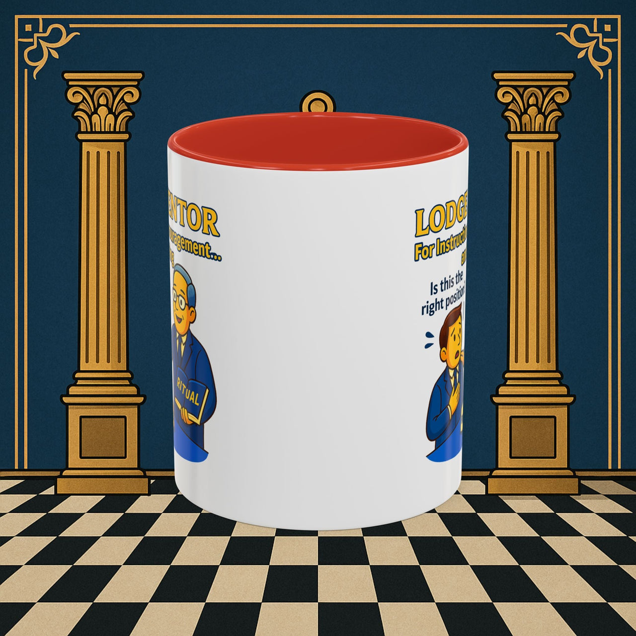 Masonic Mugs - Lodge Mentor Guidance: Masonic Ritual Instruction, Lodge Mentor Printify